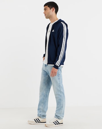 adidas 3 Stripes Full Zip Fleece Hoodie