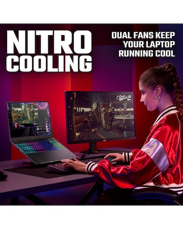 Acer Nitro Gaming Laptop - AI Ryzen 5 5050 16GB 512GB - Black
