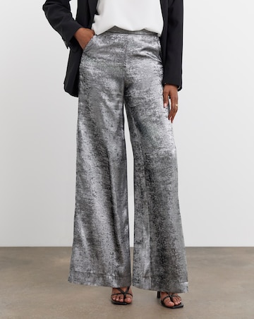 Joanna Hope Hammered Foil Wide Leg Trouser