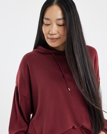 Figleaves Soft Knit Ribbed Hooded Lounge Set