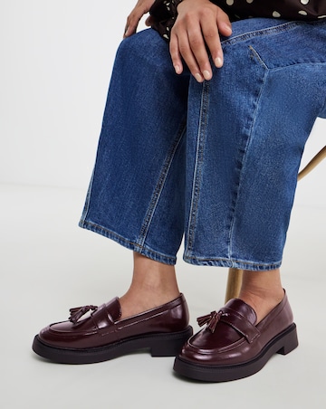 Madelyn Tassle Detail Loafer Shoes - Wide Fit (E)