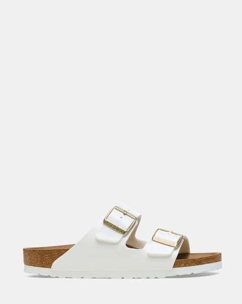 Birkenstock Arizona White Patent Sandals - Standard Fit (D)