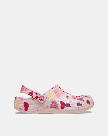 Crocs Pink Milk/Hearts Classic Clog - Standard Fit