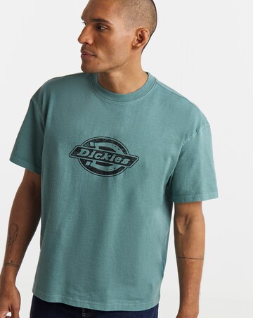 Dickies Short Sleeve Plainville Logo T-Shirt - Stormy Sea