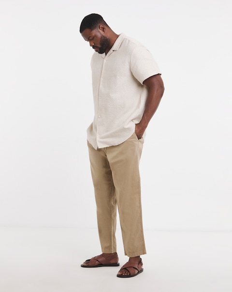 Jack & Jones Kane Linen Blend Trouser - Natural