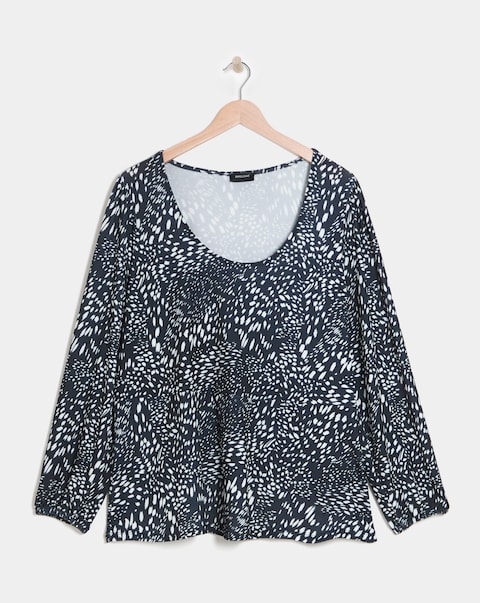 Multi Tie Waist Printed Top
