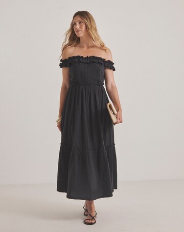 Cheesecloth Maxi Bardot Beach Dress