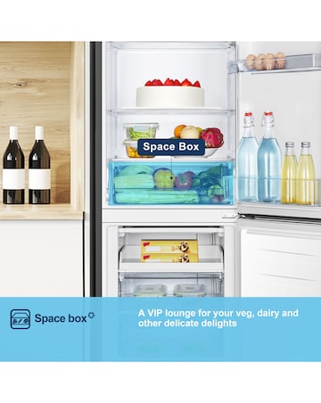 Fridgemaster MC55240EB 174cm 50/50 Fridge Freezer Black