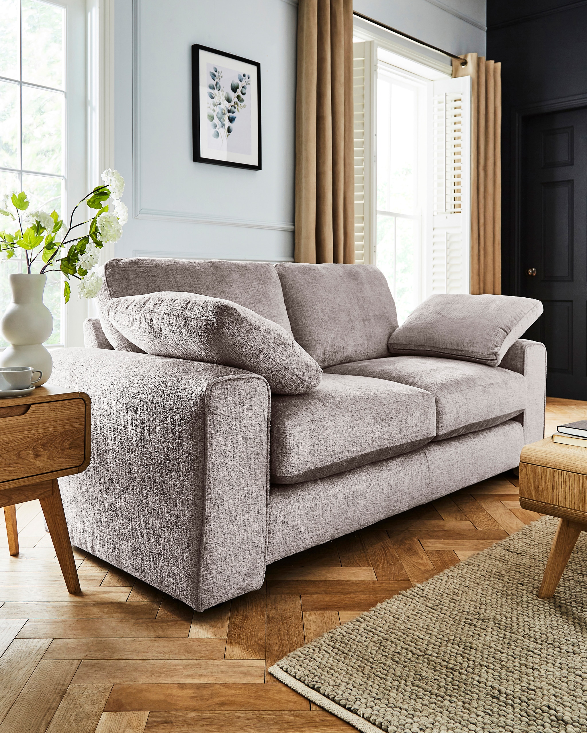 3 seater sofa in grey