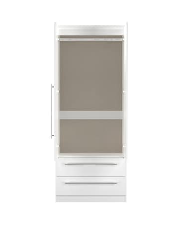 Osprey Ready Assembled 2 Door 2 Drawer Mirrored Robe - Kids