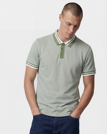 Tipped Jacquard Pique Polo Shirt Long