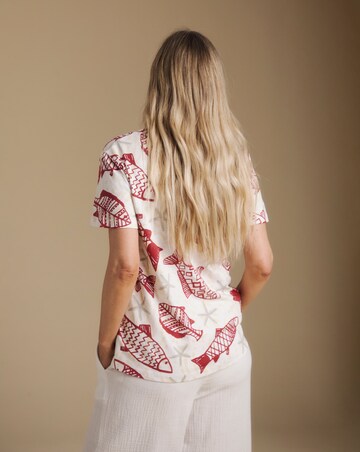Julipa Cotton Printed V-Neck T-shirt