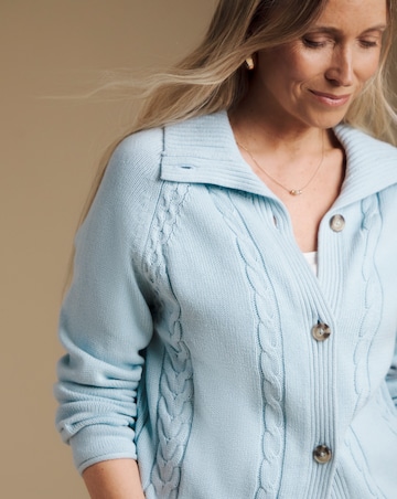 Julipa Pure Cotton Cable Knitted Cardigan