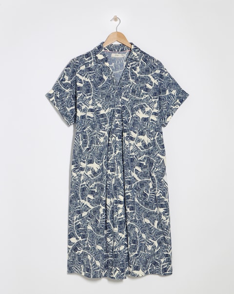 Julipa Printed Cocoon Shirt Dress