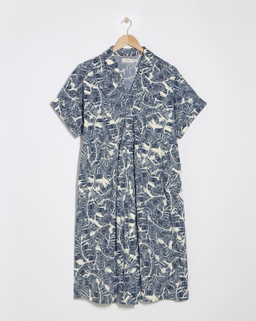 Julipa Printed Cocoon Shirt Dress
