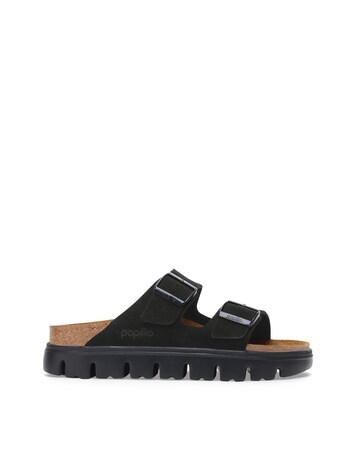 Birkenstock Arizona Platform Suede Leather Mule Sandals - Standard Fit