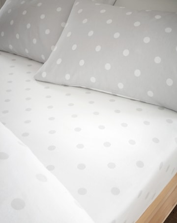 Catherine Lansfield Brushed Polka Dot Fitted Sheet