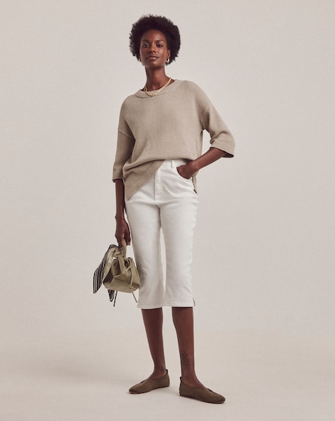 Anthology White Capri Jeans