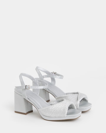 Eve Pleated Two Part Platform Heels - Wide Fit (E)