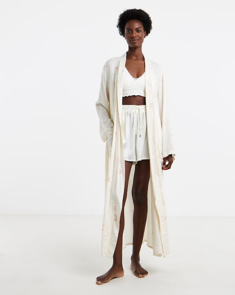 Celestial Linen Maxi Dressing Gown