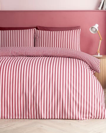 Catherine Lansfield Epping Textured Stripe Duvet Cover Set
