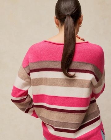 White Stuff Sansa V Neck Stripe Jumper