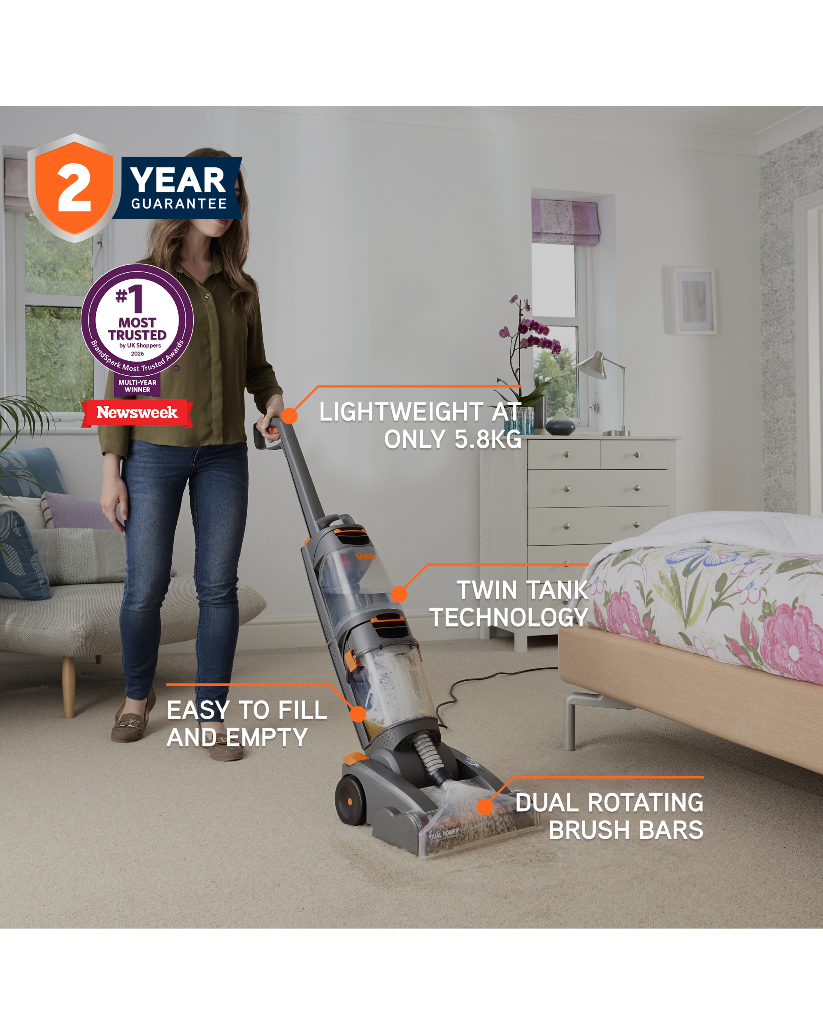 Vax Dual Power Carpet Washer | JD Williams