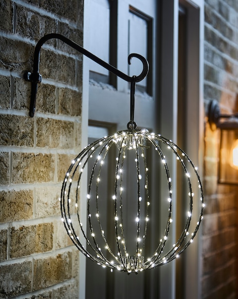 New In - Lit Twinkle Hanging Wire Orb 40cm