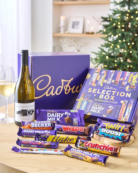 Cadbury Double Deck & White Wine Gift