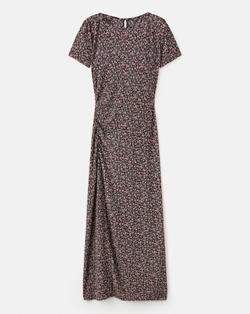 Mango Printed Dress with Draped Detail