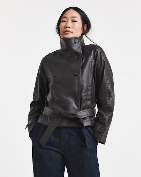 JDY Faux Leather Belt Jacket