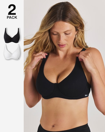 Slimma 2 Pack Cotton Wired Full Cup Bras B-G