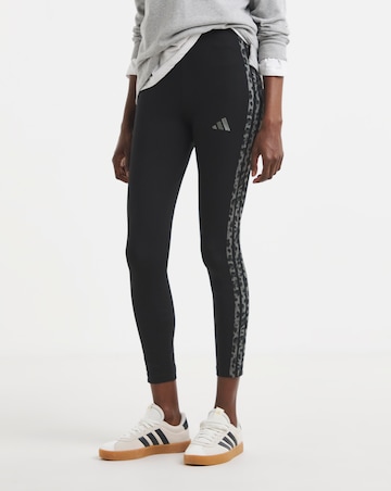 adidas 3 Stripe Leopard Print Legging