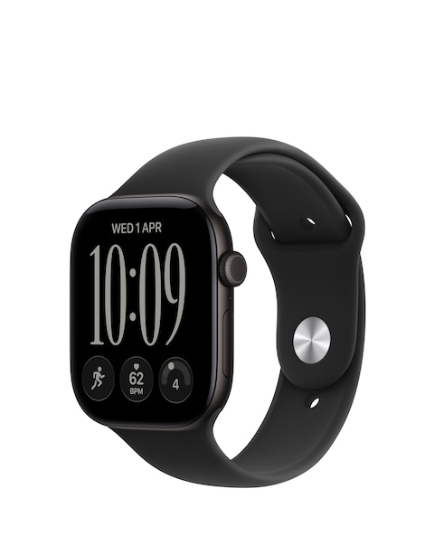 Apple Watch Series 12 GPS 46mm - Black Aluminium/Black Sport Band - M/L