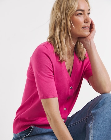 Eversoft Short Sleeve V Neck Cardigan
