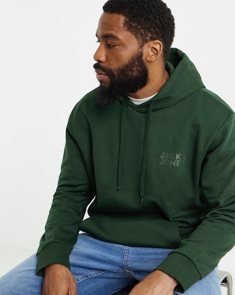 Jack & Jones Corp Logo Hoodie - Dark Green