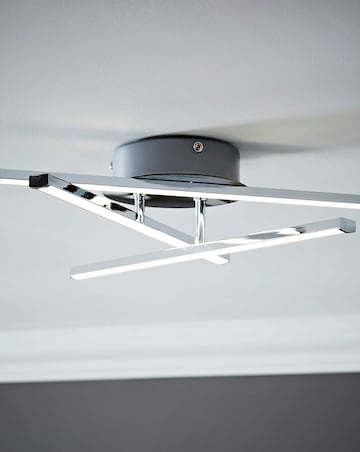 ValueLights Infinity IP44 Chrome 3 Arm Adjustable Ceiling Light