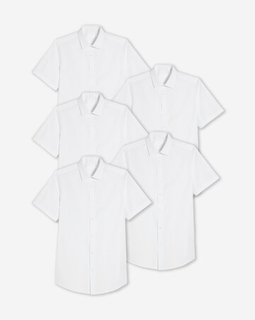 3 Pack Short Sleeve White Formal Shirt