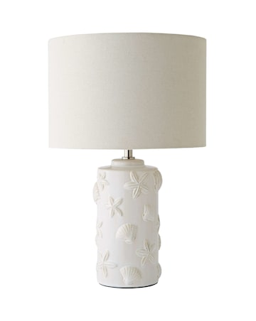 ValueLights Selene Embossed Seashell Table Lamp
