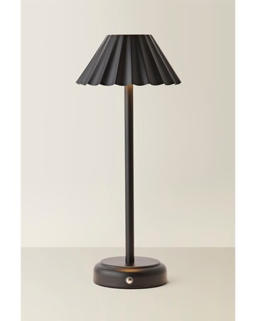 ValueLights Avery Black Rechargeable LED Portable Table Lamp