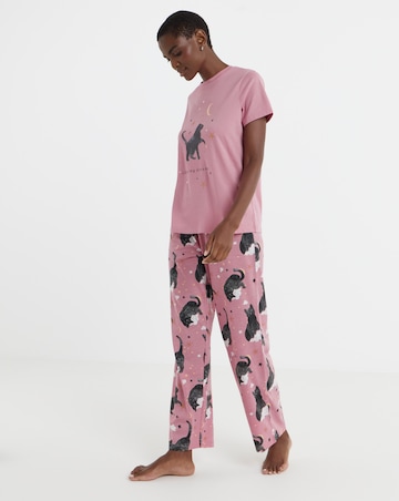 Pretty Secrets Black Cat Pyjama Set
