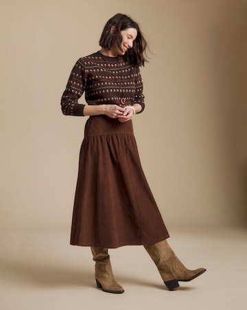 Julipa Cord Midi Skirt