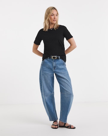 Pure Cotton Black Crew Neck Short Sleeve T-shirt