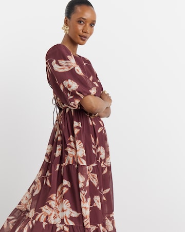 Joanna Hope Lace Back Midi Dress