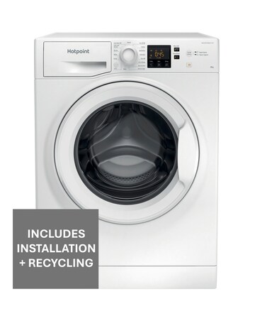 Hotpoint Anti-Stain NSWM 846 W UK 8kg 1400rpm Washing Machine White + Install