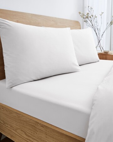 Pure Cotton 200 Thread Count 30cm Fitted Sheet