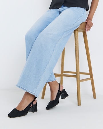 Vivi Block Heel Slingback Shoes - Extra Wide Fit (EEE)