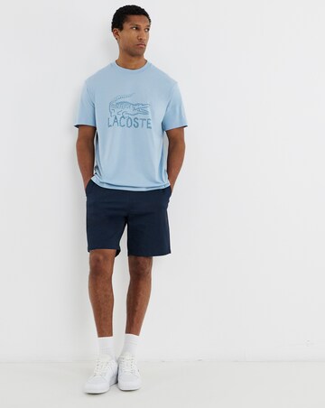 Lacoste Short Sleeve Croc Graphic T-Shirt - Light Blue