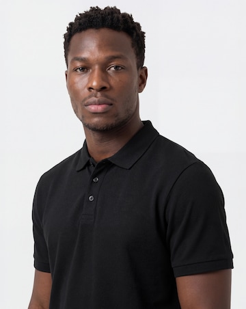 Pure Cotton Pique Polo- Black