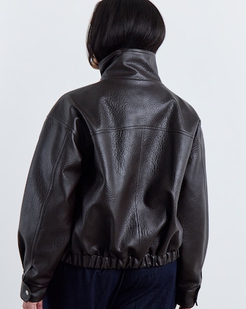 Chocolate Faux Leather Jacket